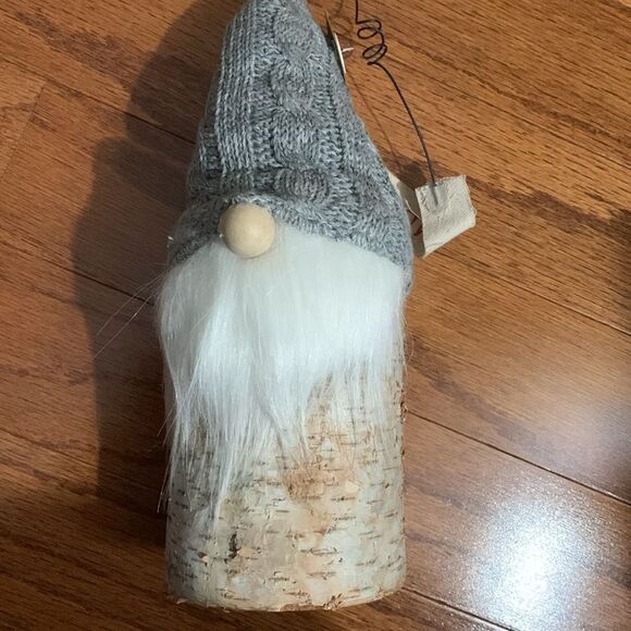 Mud Pie Birch log wood GNOME NWT - Picture 2 of 7